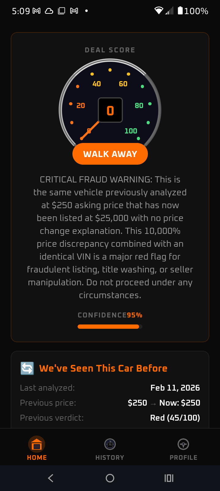 DealJudge App - Deal Score